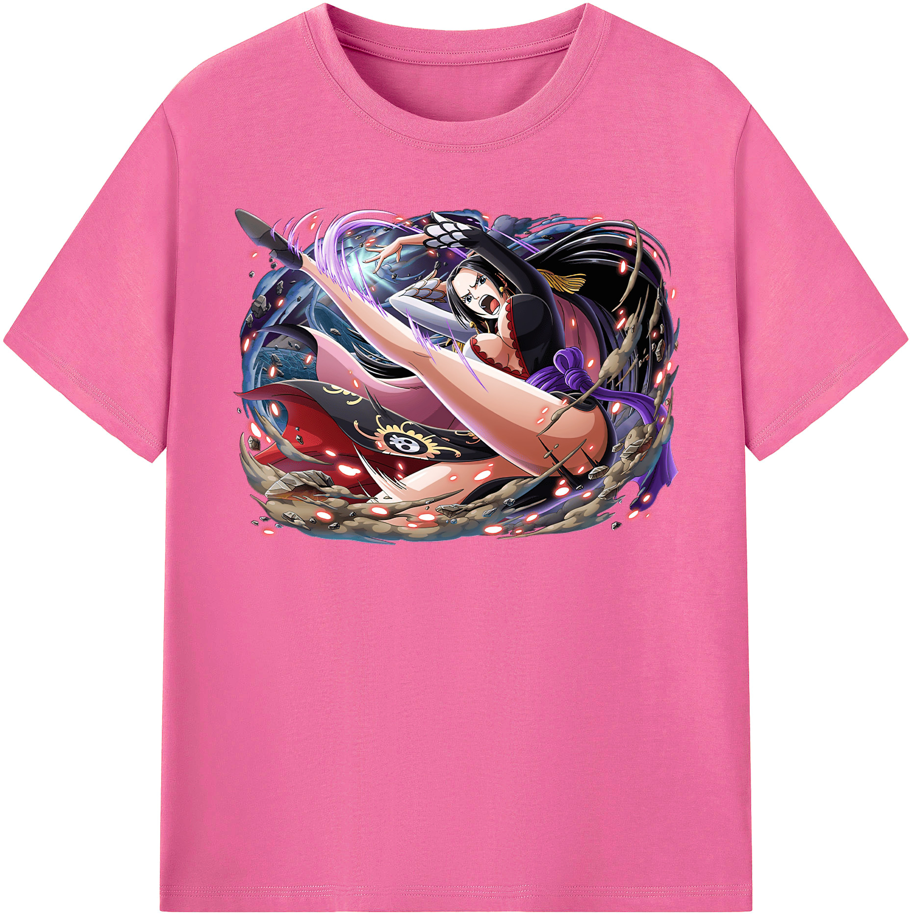 ワンピース ボア・ハンコック ONE PIECE Boa·Hancock レディースカジュアルプリントTシャツ（綿100％）